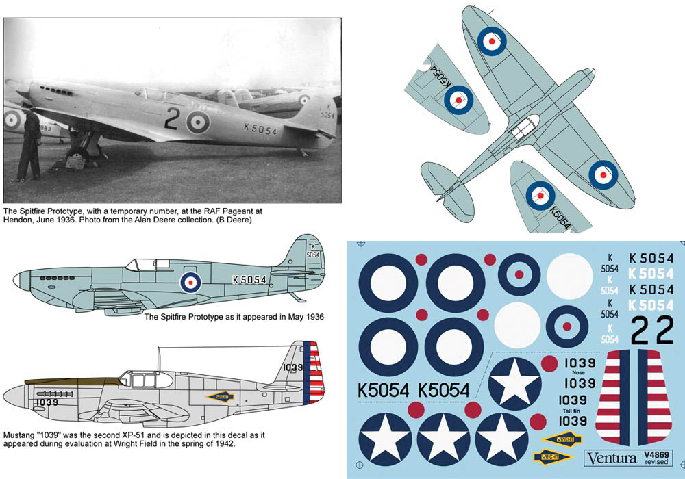 V4869: Spitfire and XP-51 Mustang Prototypes